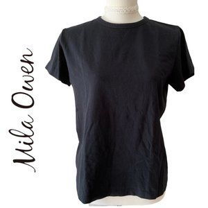 Mila Owen Black Cotton T Shirt